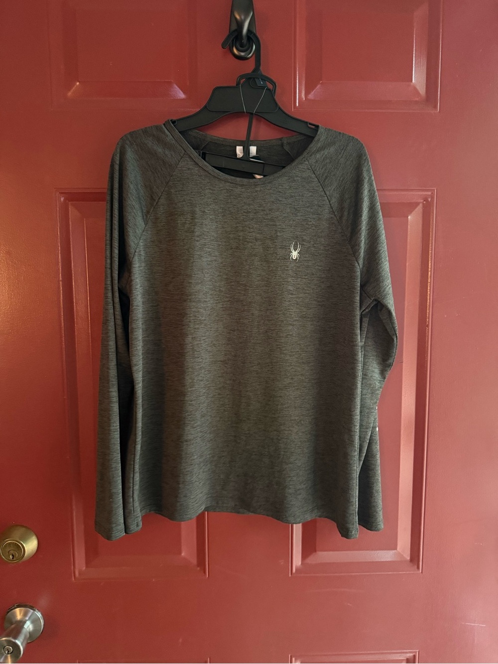 Spyder Women's Long Sleeve Crewneck Top - Charcoal Gray